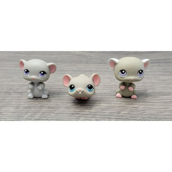 Littlest Pet Shop Other - Hasbro Set of 3 Littlest Pet Shop‎ Collectible Figurines Miscellaneous Mice